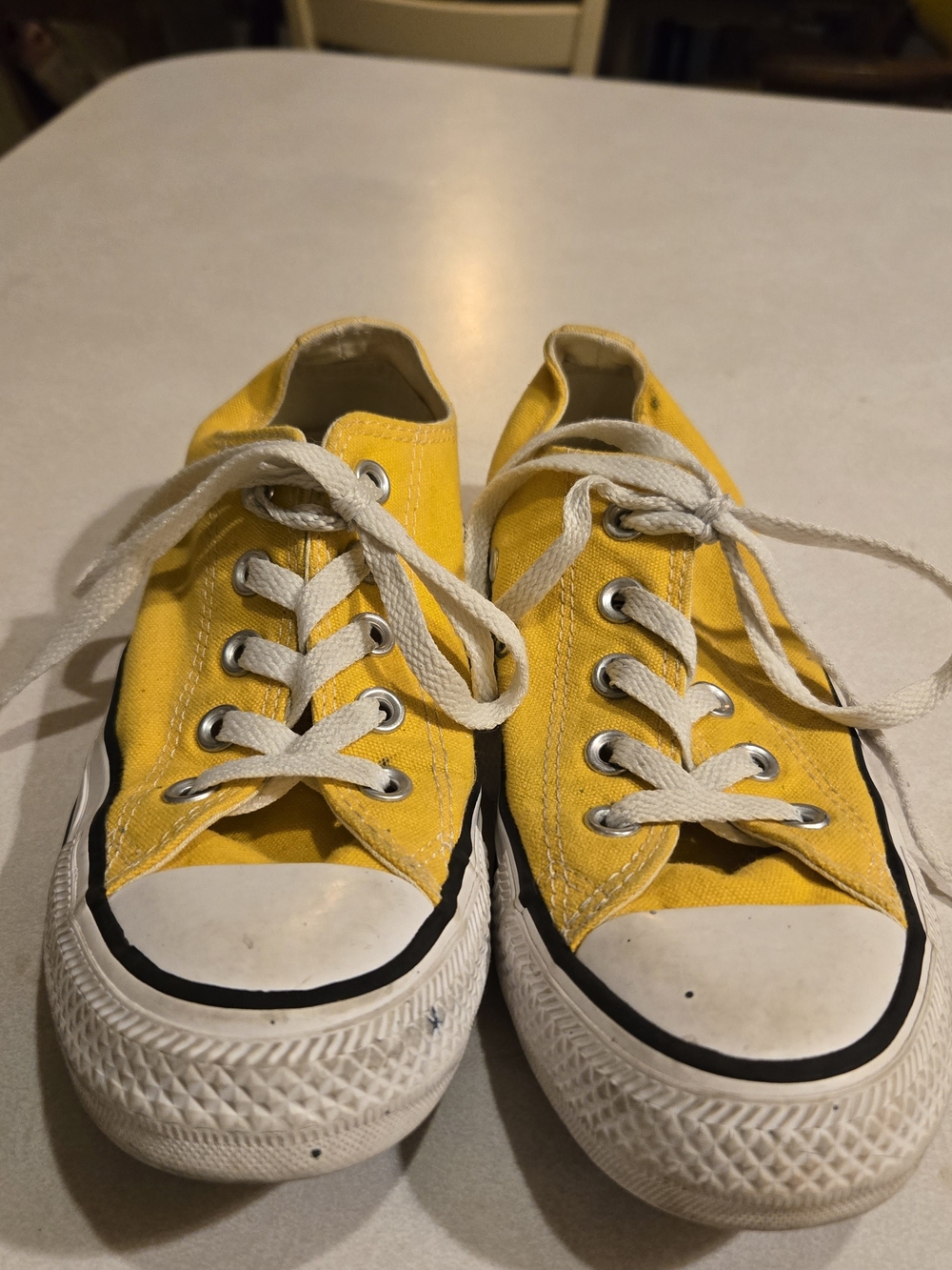 Yellow Converse Sneakers, Women's Size 5
